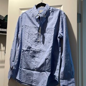 J crew long sleeve mens button down slim untucked